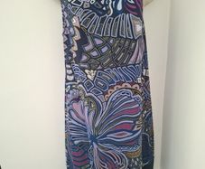 Comma Navy Multicoloured Shift dress 10 )