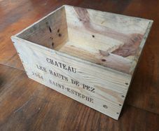 Genuine French Wooden Wine Crate, 6 Bottle Size