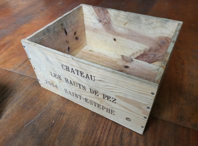 Genuine French Wooden Wine Crate, 6 Bottle Size