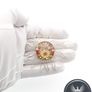 Vintage 925 Sterling Silver Real Flowers Sun Brooch Image 9