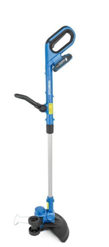 Hyundai 20V Cordless Grass Trimmer 30cm Cut, 2.0Ah Battery, Charger
