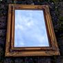 Vintage ornate gold mirror Image 2