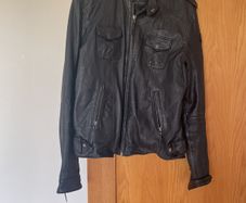 Ladies real leather biker jacket