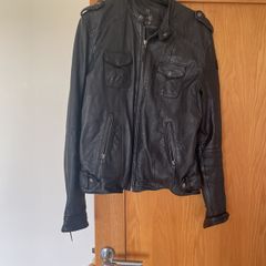 Ladies real leather biker jacket