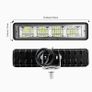 2 pce - 6 inch - Super Bright 24 LED Light Bar for Off-road Vehicles, Cars, Motorcycles, SUVs - 1200LM White LED External Lamp, Aluminum, Black Image 4