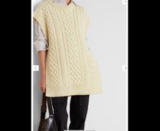 Mr Mittens Aran sleeveless sweater (100% wool)