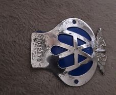 Aa Badge Blue Background, on offer