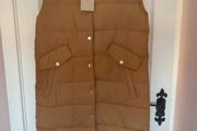 gilet Bnwt freequent size small long tan gilet rrp 95 euro