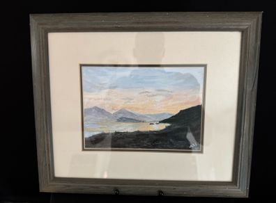 Framed Original Irish Landscape Watercolour Painting - Signed M.S. '99 (37.5 x 31cm)