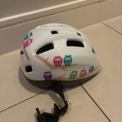 kids helmet toddler white with owls like new
