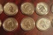 Lot of 10 x 2022 1oz Silver Britannia Coins (Pure .999 Silver)
