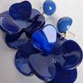 Cobalt Blue Lucite 3D Floral Earrings Image 8