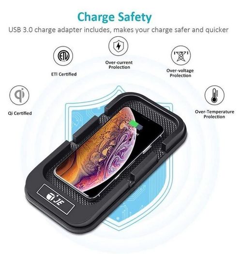 3 in 1 Silicon Wireless Car Charger & Phone mount