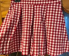Brand new Zara flared red checked shorts size S UK8 EU36 Postage included