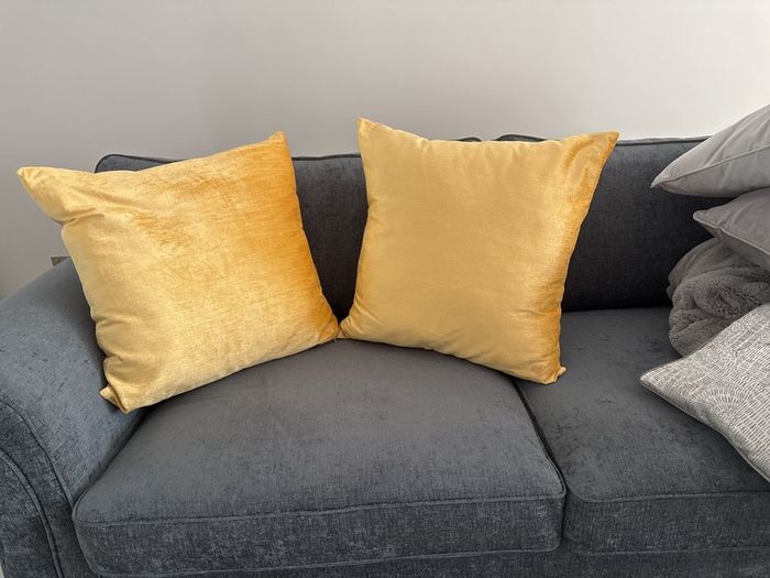 Paul Costello extra large gold velvet cushion