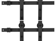 main image for ad Sliding Door Hardware Kits 2 pcs 200 cm Steel Black