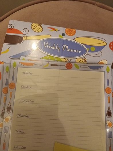 Magnetic weekly planner