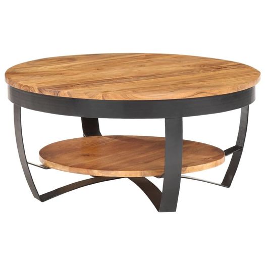 Coffee Table 65x65x32 cm Solid Acacia Wood