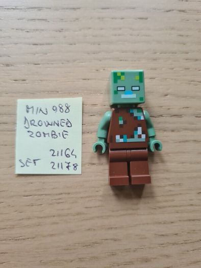 lego mino88 drowned zombie, set minwcraft 21164, 21178