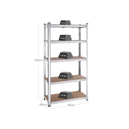 HEAVY DUTY Storage racks Set of 2 Silver  storage racks, heavy-duty