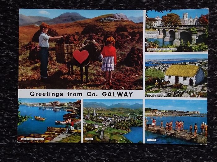 Ireland Postcard : Greetings From Co. Galway - Multi-view - A John Hinde Giant Postcard