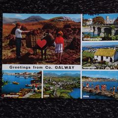 Ireland Postcard : Greetings From Co. Galway - Multi-view - A John Hinde Giant Postcard