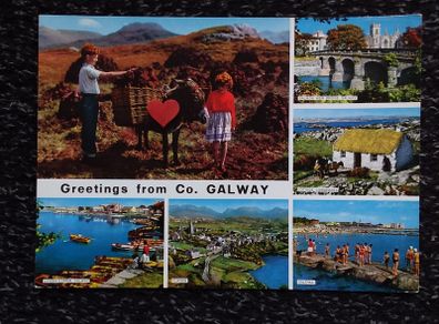 Ireland Postcard : Greetings From Co. Galway - Multi-view - A John Hinde Giant Postcard