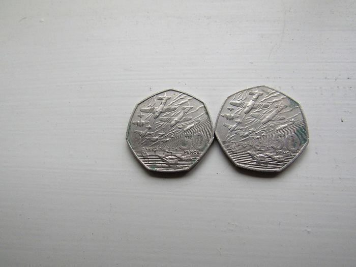 UK 1994 D-Day 50p coin x 2