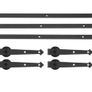 8FT Double Door Splicing Carbon Steel Barn Door Rollers Hanging Rail Kit Image 6