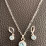 Silver Plated Aquamarine Swarovski Crystal Set Image 6