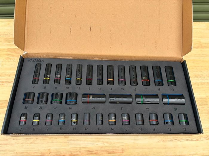 MANAROLA Professional 34PC Impact Socket Set