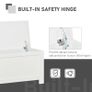 Storage Chest, Toy Storage Box Organizer with Safety Hinges, Lid and Side Handles, White Image 3