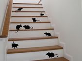 Halloween Decor, Halloween Black Decor, Halloween Sign, Rat Wall Decals, Mice Wall Decals, Halloween Decals, Mouse Stickers, Mice Decals