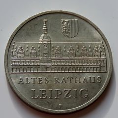 Leipzig Old City Hall 5 Mark 1984 East Germany DDR Rare