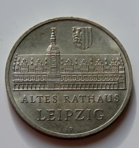 Leipzig Old City Hall 5 Mark 1984 East Germany DDR Rare