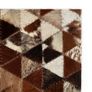 Rug Genuine Leather Patchwork 160x230 cm Triangle Brown/White Image 2