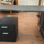 Black Ergonomic Office / Gaming Desk & Matching Under-Desk Drawer Unit Image 3