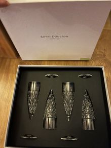 Royal Doulton Oblique champagne flutes x 4