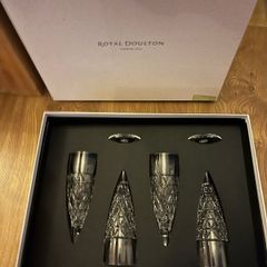 Royal Doulton Oblique champagne flutes x 4