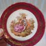 Limoges small plates red and gold Image 3