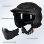 ILM Matte Black Motorbike Helmet size M 57-58cm Image 3