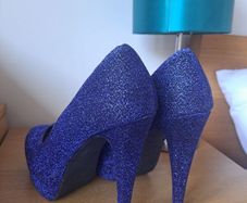 Blue platform Heels
