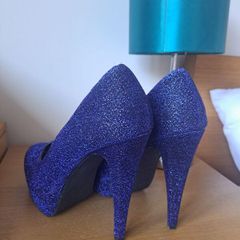 Blue platform Heels