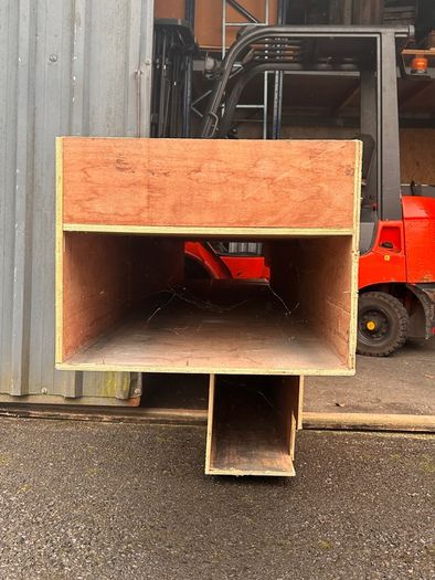 Plywood Ladder Custom box for long and roof ladder and storage sprinter van
