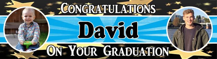 Personalised Debs Graduation Party Banner with photos
