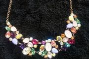 Crystal Inspired Multicoloured Choker Style Necklace