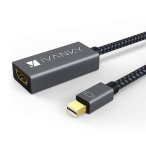 iVanky Mini Display Port Thunderbolt to HDMI (Video-Audio) TV Nylon Braided Adapter Cable (Gold-Plated) (Brand New/Warranty)