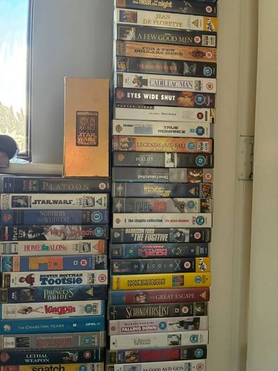 Entire VHS collection (200+ classic titles) plus working VHS player