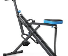 2 in 1 Squat Rowing Machine, Easy Setup and Foldable Exercise Equipment, Glute Trainer, Glutes and Leg Home Workout