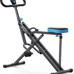 2 in 1 Squat Rowing Machine, Easy Setup and Foldable Exercise Equipment, Glute Trainer, Glutes and Leg Home Workout